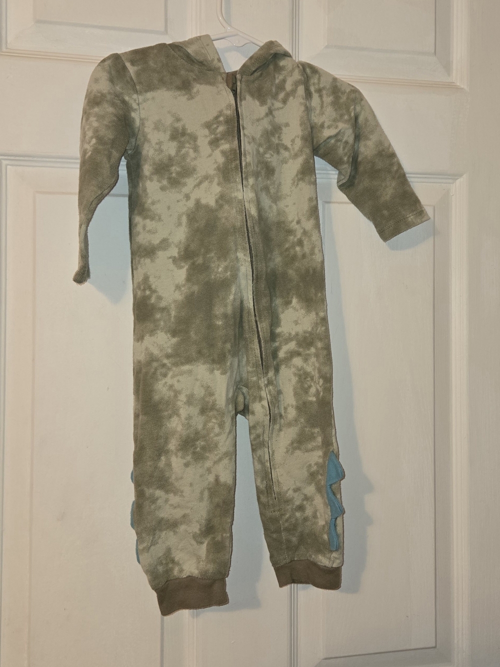 Okie Dokie Olive Green Long Sleeve Romper SZ 12M